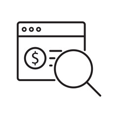 Accounting set of web icons in line style. Accounting and audit icons for web and mobile app. Containing finance report and audit, invoice, tax return, accounting, auditing, inspection. Editable Line 