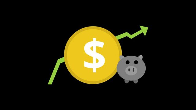 motion vector graphic of profit money perfect for business