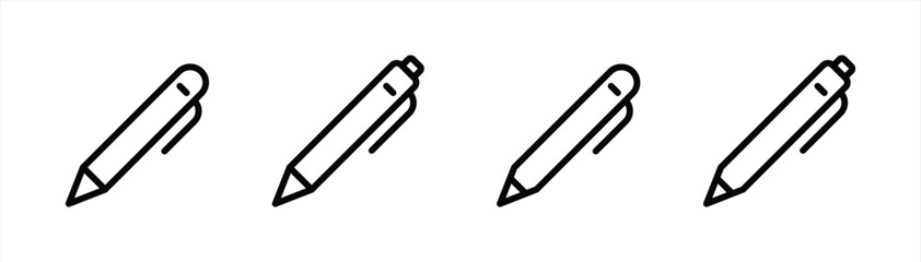 pen icon set. pen simple icon symbol. vector illustration