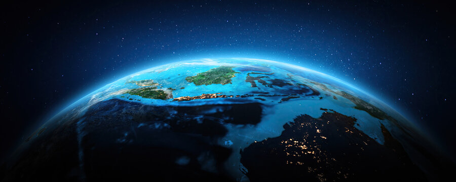 Indonesia islands from space