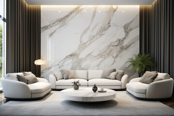 Modern luxury living room interior design and texture wall pattern background grey and white