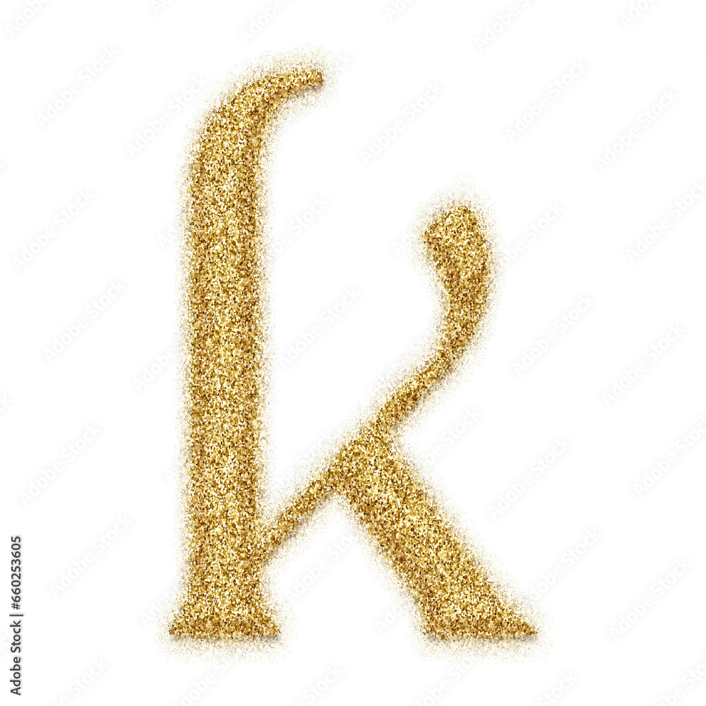 Poster gold glitter alphabet letters from a to z, isolated on transparent background, lowercase. this is a 