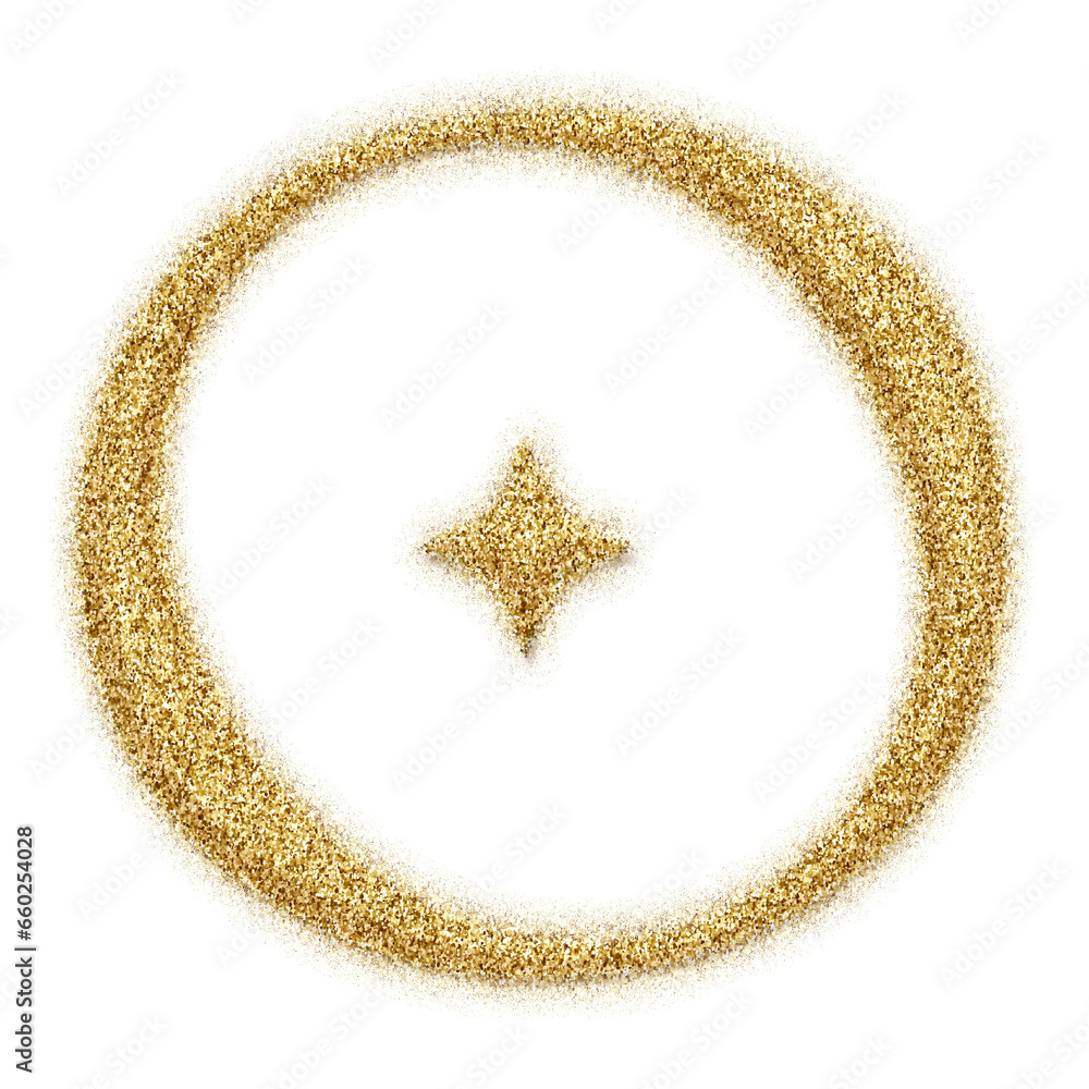 Poster gold glitter alphabet letters from a to z, isolated on transparent background, uppercase. this is a 
