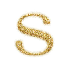 Gold glitter alphabet letters from A to Z, isolated on transparent background, lowercase. This is a part of a set which also includes numbers and symbols
