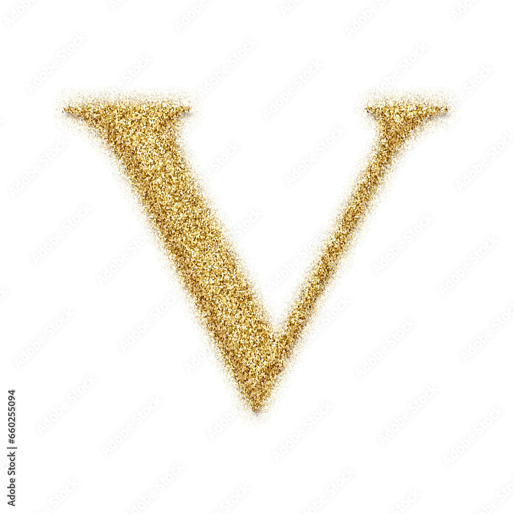 Poster gold glitter alphabet letters from a to z, isolated on transparent background, lowercase. this is a 