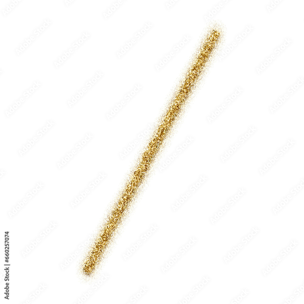 Poster gold glitter slash symbol isolated on transparent background. this is a part of a set which also inc