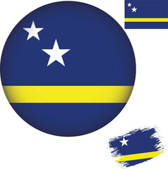  Curacao Flag Round Shape