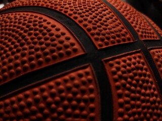 Antique Orange and black striped basketball