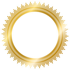 decorative frame vintage circle golden frame isolated on white background windows transparent background png file ready to use
