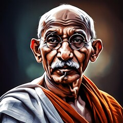 Mahatma gandi artistic colored image full hd beautiful.