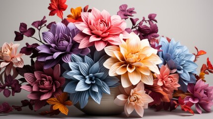 Colorful Centerpiece on white background ,Desktop Wallpaper Backgrounds,, Background HD For Designer