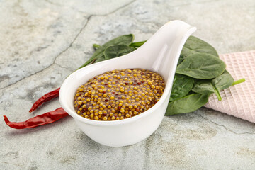 Spicy grain mustard sauce dip