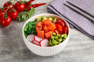 Hawaian cuisine - Poke with salmon