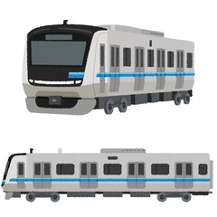 Obraz premium 電車（小田急小田原線）のイラスト