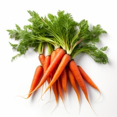 A bunch of vibrant carrots