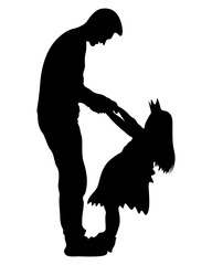 
Father Daughter Silhouette Vector Art