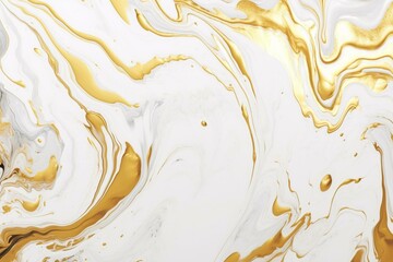Abstract background with marbled gold and white design, perfect for a wedding invitation backdrop. Generative AI