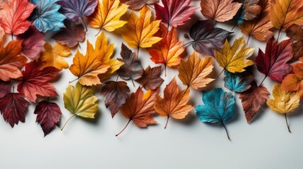 Colorful Fall crafts on white background  ,Desktop Wallpaper Backgrounds, Background HD For Designer