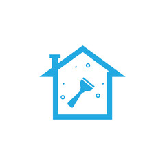 Fototapeta na wymiar Home claning logo icon