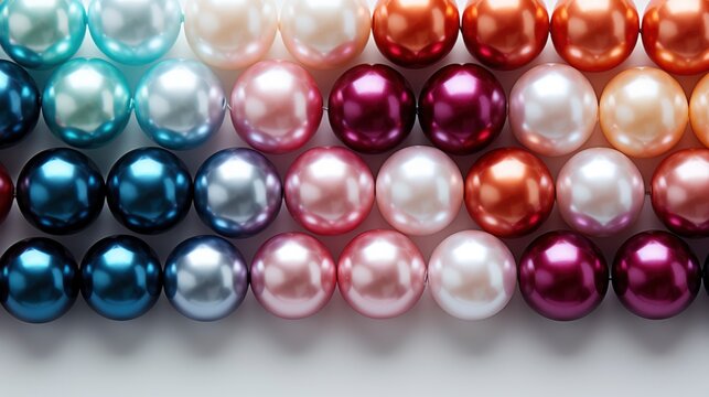 Colorful Pearl on white background  ,Desktop Wallpaper Backgrounds, Background HD For Designer