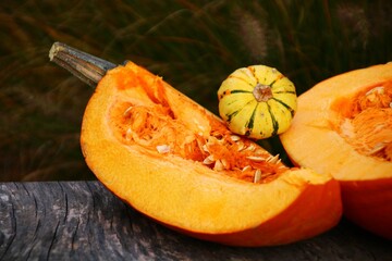 kürbis auf dem tisch