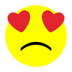 Smilie mit Herzchenaugen