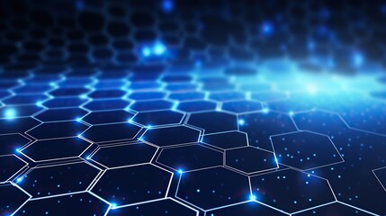 Obraz premium Science Technology. Hexagonal Atomic Connection