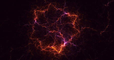 3D manual rendering abstract fractal light background