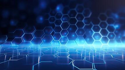 Science Technology. Hexagonal Atomic Connection