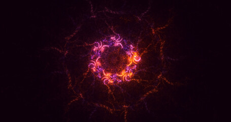 3D manual rendering abstract circle light background