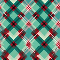 Christmas tone plaid Seamless Patterns