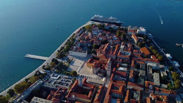Zadar, old city, aerial view, Croatia
