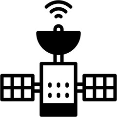 Vector Icon Satellite, Network, Satellite Station, Communications, Electronics, Space Satellite