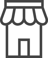 Store thin line icon in vector format