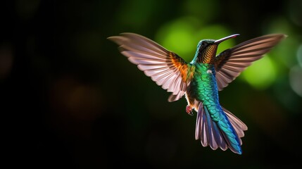 Wide-billed Hummingbird. background