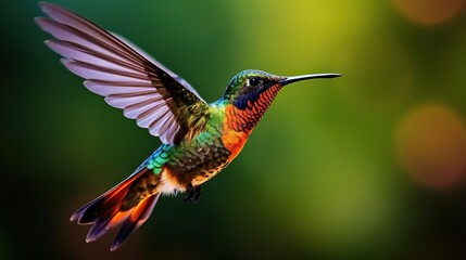 Wide-billed Hummingbird. background - Powered by Adobe
