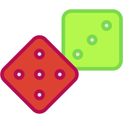 Vector Icon Dice, Game, Entertainment, Fun, Game, Dices