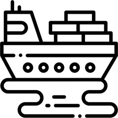 Vector Icon Oil Tanker, Cargo, Ship, Oil, Pollution, Transportation