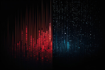 Digital code background, abstract digital, abstract futuristic cyberspace, dark gradient background