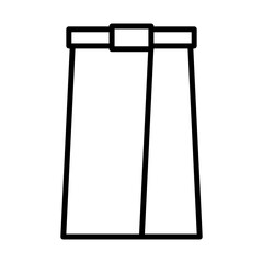 Sarong fashion muslim icon with black outline style. muslim, sarong, islam, religion, islamic, religious, ramadan. Vector Illustration