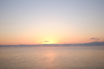 綺麗なグラデーションの海と空の風景