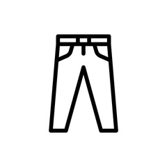 Ankle pants fashion muslim icon with black outline style. pants, fashion, trousers, style, wear, model, woman. Vector Illustration