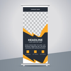great business stand banner design with modern shape.