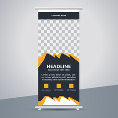 great business stand banner design with modern shape.