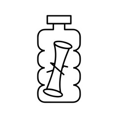 Obraz na płótnie Canvas Bottle drink icon symbol vector image. Illustration of the drink water bottle glass design image