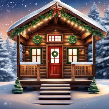 Weihnachtsurlaub in einer H&uuml;tte, gen ai