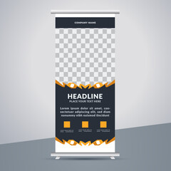 great business stand banner design with modern shape.