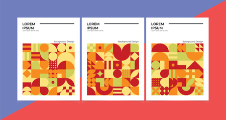Modern abstract geometric cover templates