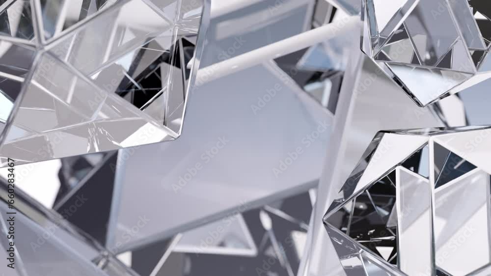 Poster modern background with polygonal crystals. a geometric golden surface rendered in abstract 3d. diamo