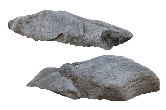 large rocks on a white background.